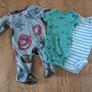 Carter's newborn bodysuits and sleep and play